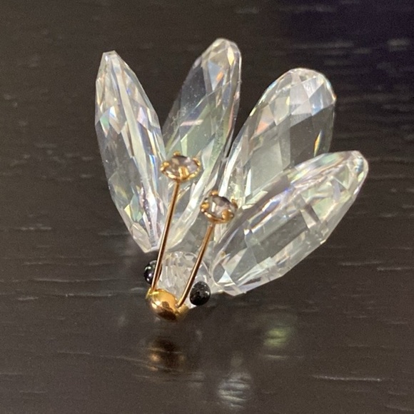 Swarovski Crystal Butterfly Figurine Crystal Tips Gold Antenna - Picture 4 of 12